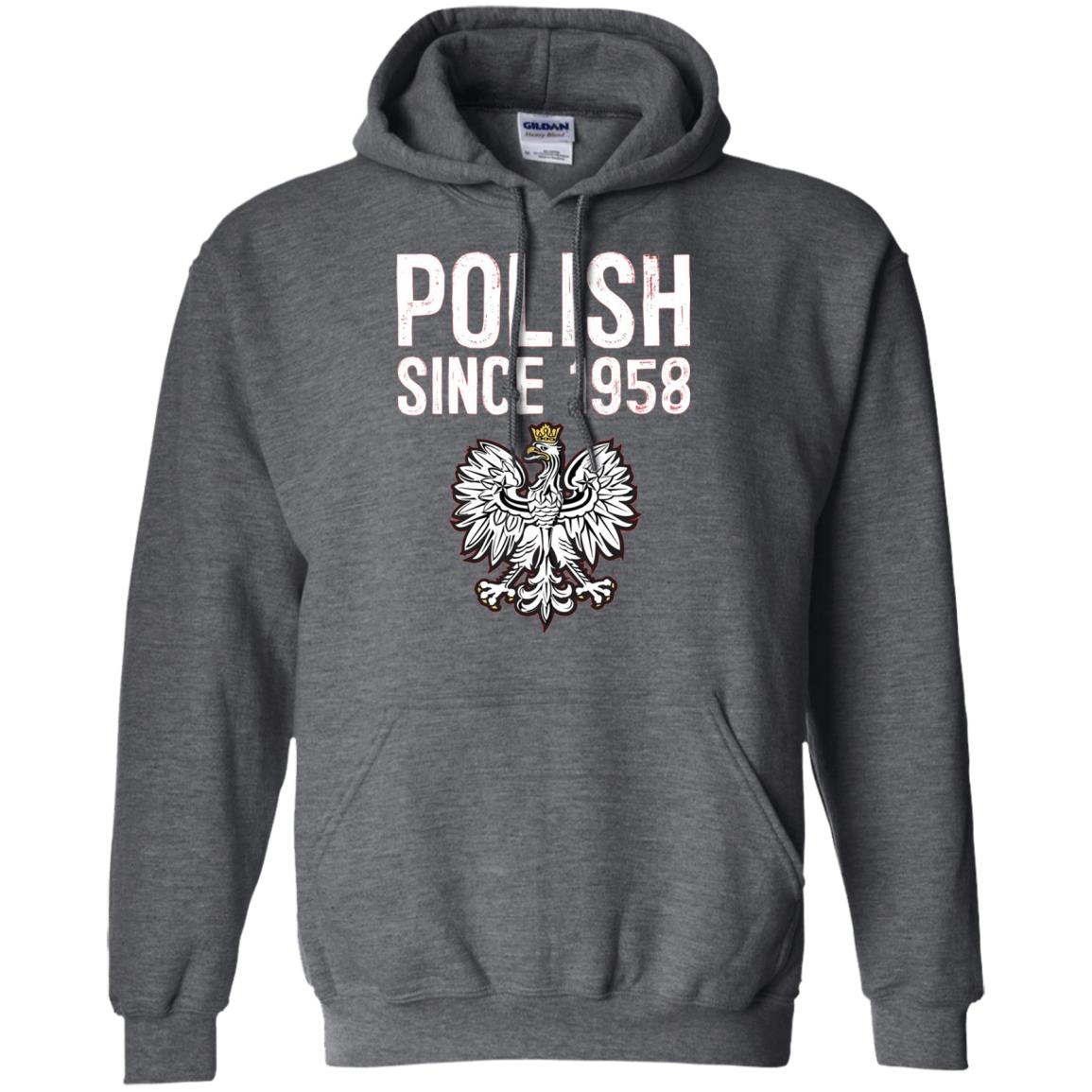 60th Birthday T-shirt Polish Since 1958 Dark Heather