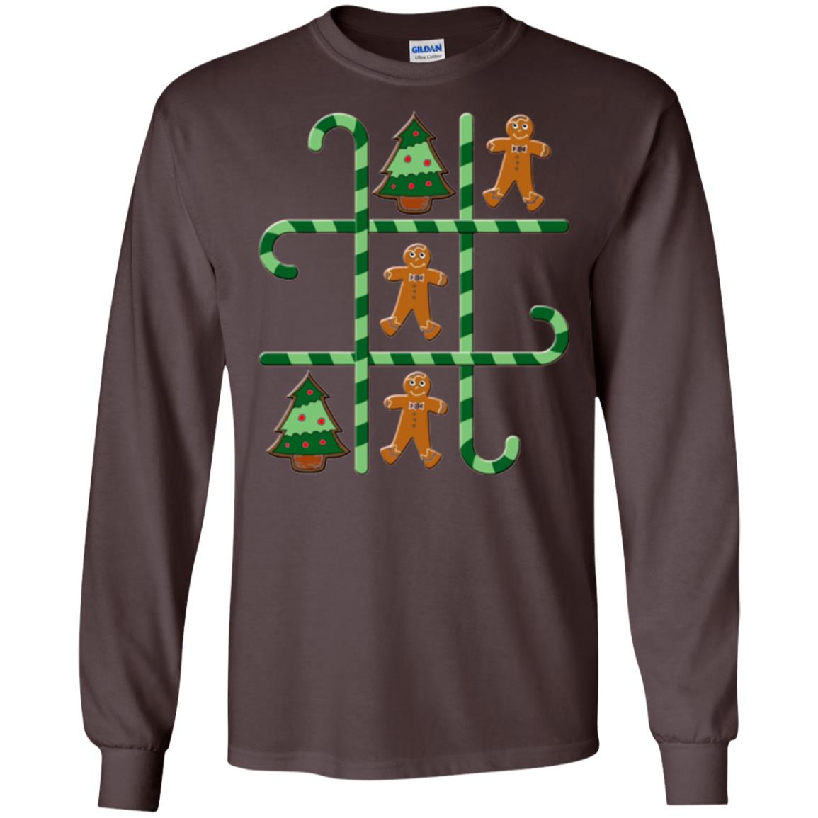 Christmas T-shirt Tic Tac Toe Board Game Dark Chocolate