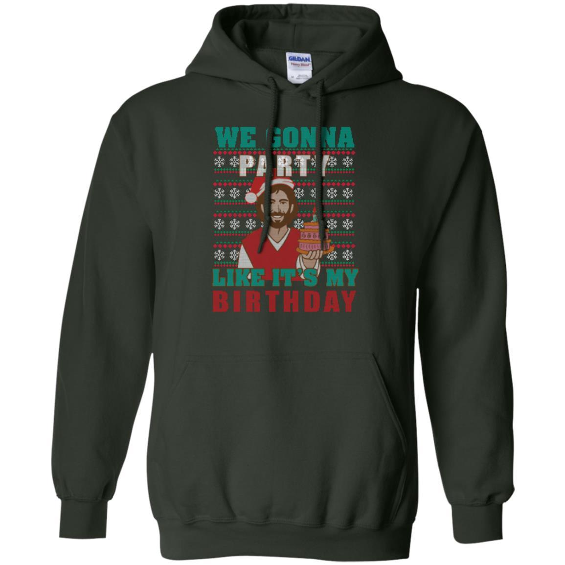 Brithday T-shirt We Gonna Party Like It's My Birthday Forest Green