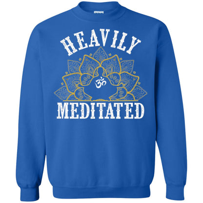 Funny Heavily Meditated Yoga Meditation T-shirt Royal