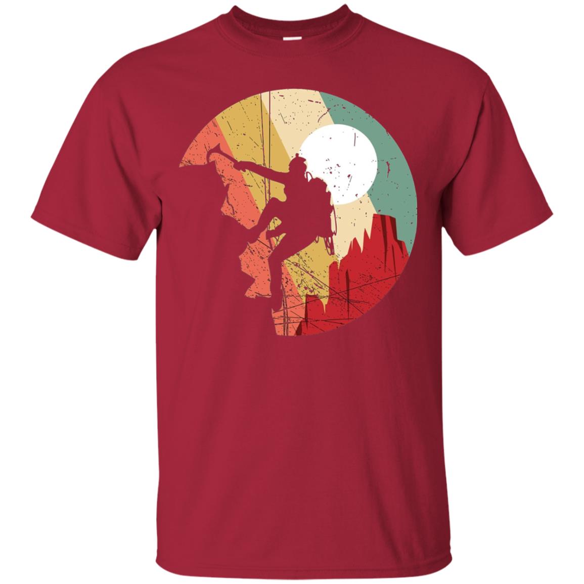 Rock Climbing Mountain Climbing Lover T-shirt Cardinal