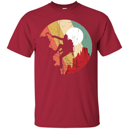 Rock Climbing Mountain Climbing Lover T-shirt Cardinal