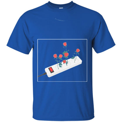 Flower Power Cute Art Aesthetic Vaporwave Digital Rose T-shirt Royal
