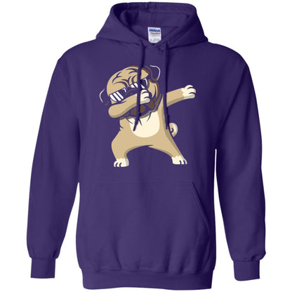 Dog Lover T-shirt Dabbing Pug T-shirt Purple