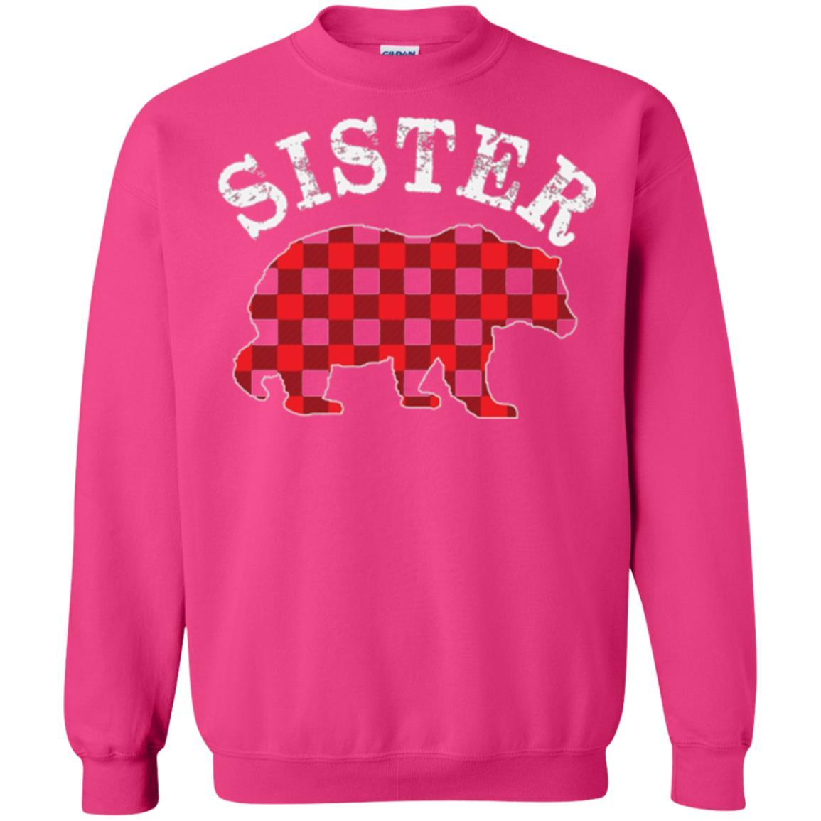 Family T-shirt Red Plaid Sister Bear Heliconia