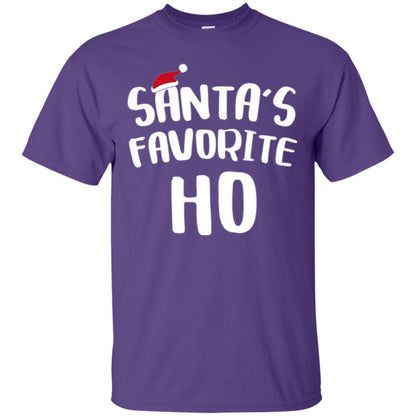 Christmas T-shirt Santa's Favorite Ho T-shirt Purple