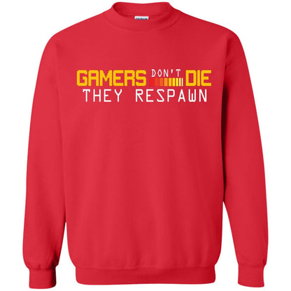 Gamers Don’t Die They Respawn Best T-shirt For Gamer Red