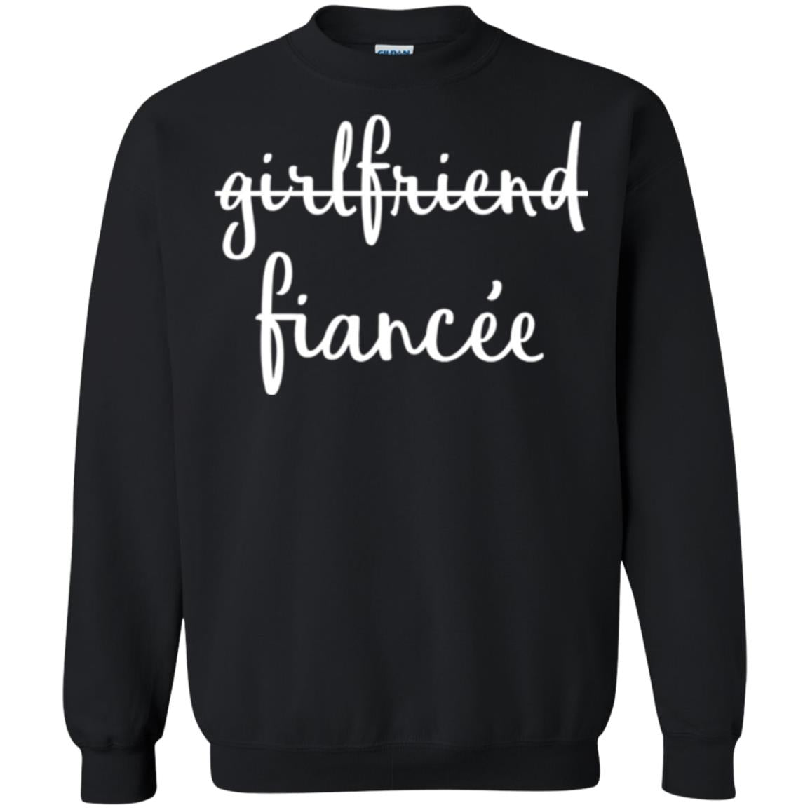 Fiance Engagement Party T-shirt Girlfriend Fiancee Black