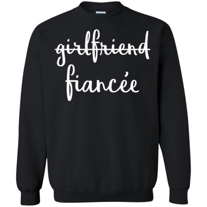 Fiance Engagement Party T-shirt Girlfriend Fiancee Black