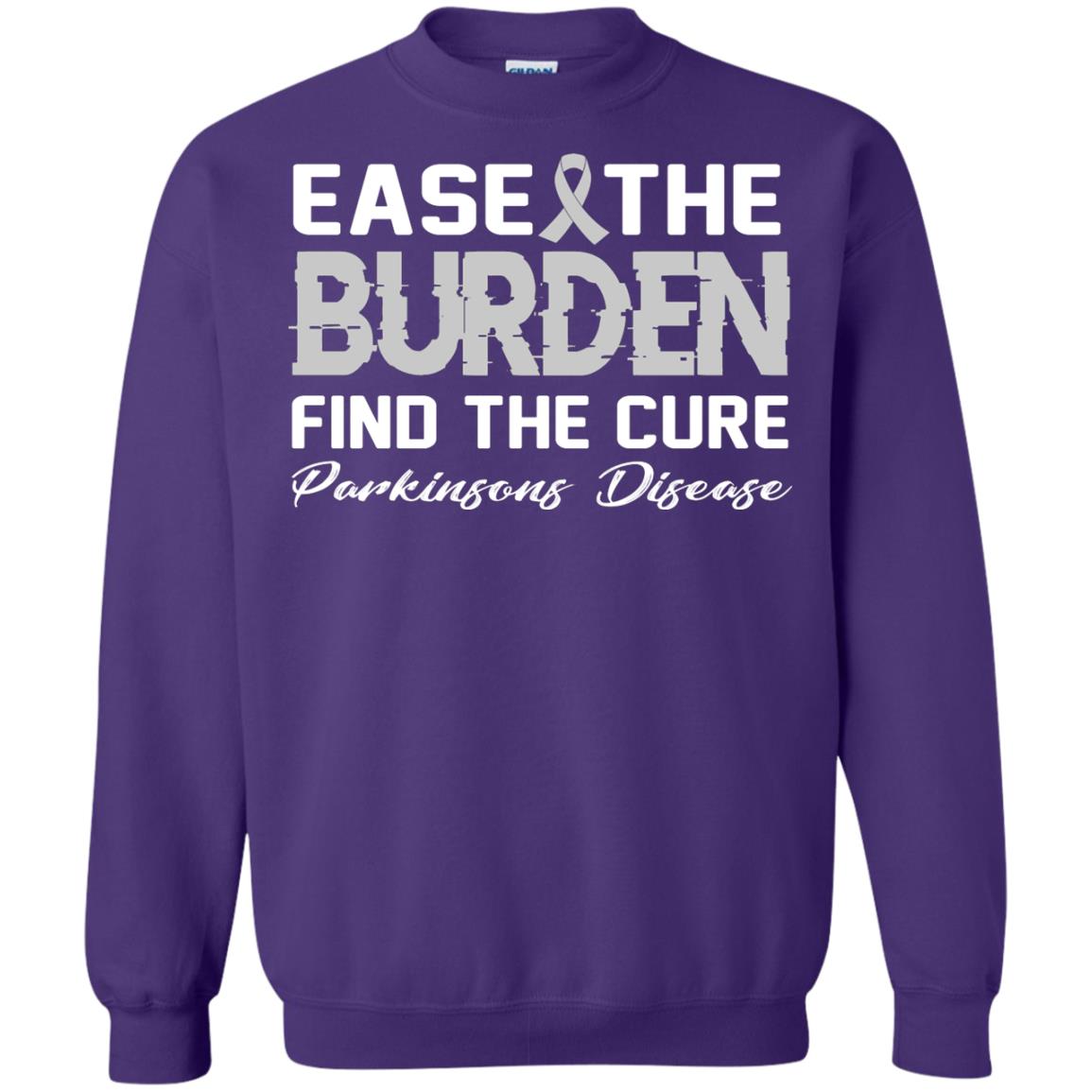 Ease The Burden Find The Cure Parkinson's Awareness T-shirt Purple