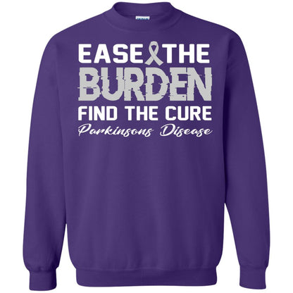 Ease The Burden Find The Cure Parkinson's Awareness T-shirt Purple