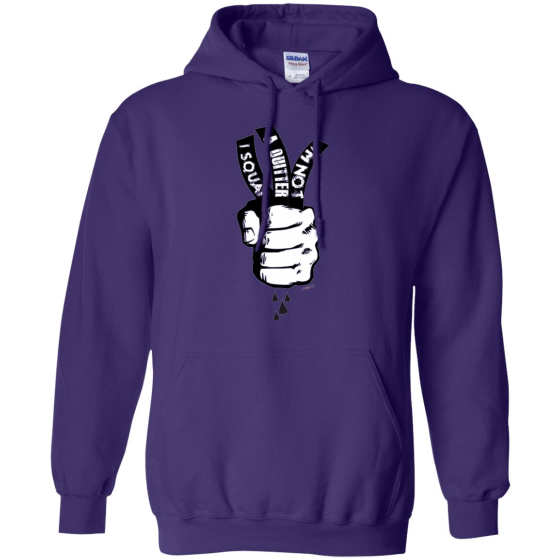 Fitnoquit T-shirt Im Not A Quitter Im Squat Gym Purple