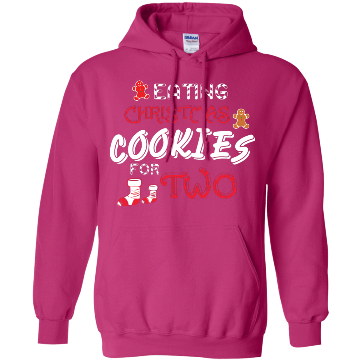 Christmas T-shirt Eating Christmas Cookies For Two Heliconia