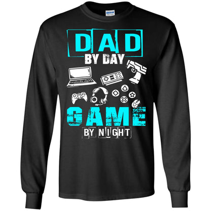 Dad By Day Gamer By Night Gamer T-shirt Black