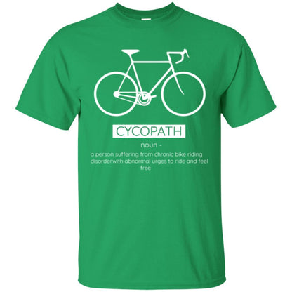 Biker T-shirt Cycopath Definition T-shirt Irish Green