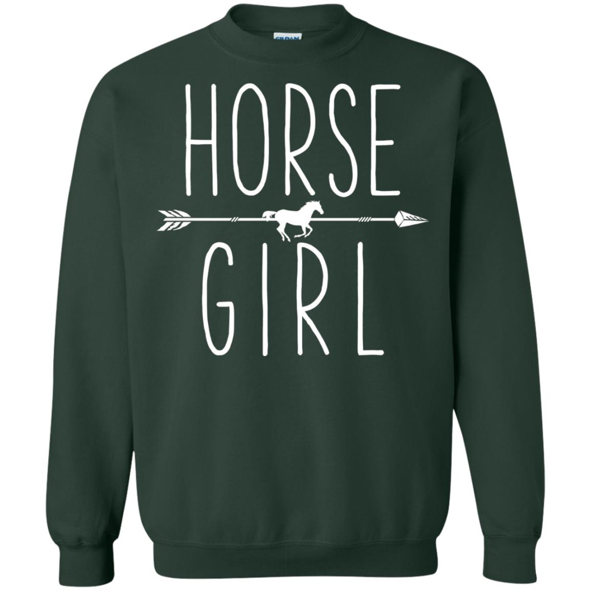 Horse Girl T-shirt I Love My Horses Racing Riding Forest Green