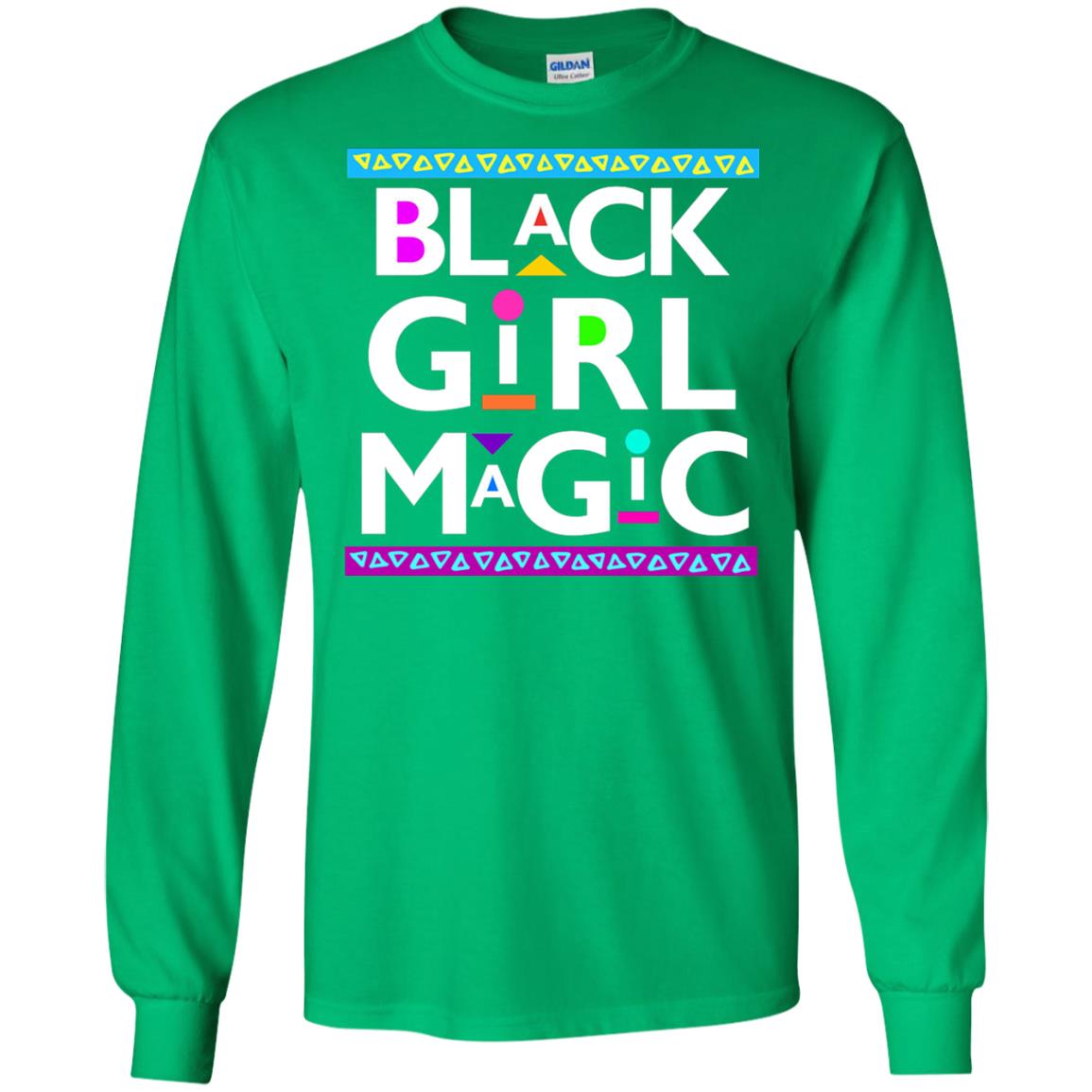 Black Girl Magic T-shirt Women_s Black History Irish Green