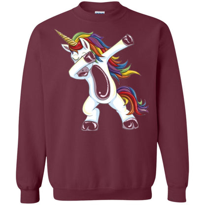 Funny Unicorn T-shirt Dabbing Unicorn T-shirt Maroon