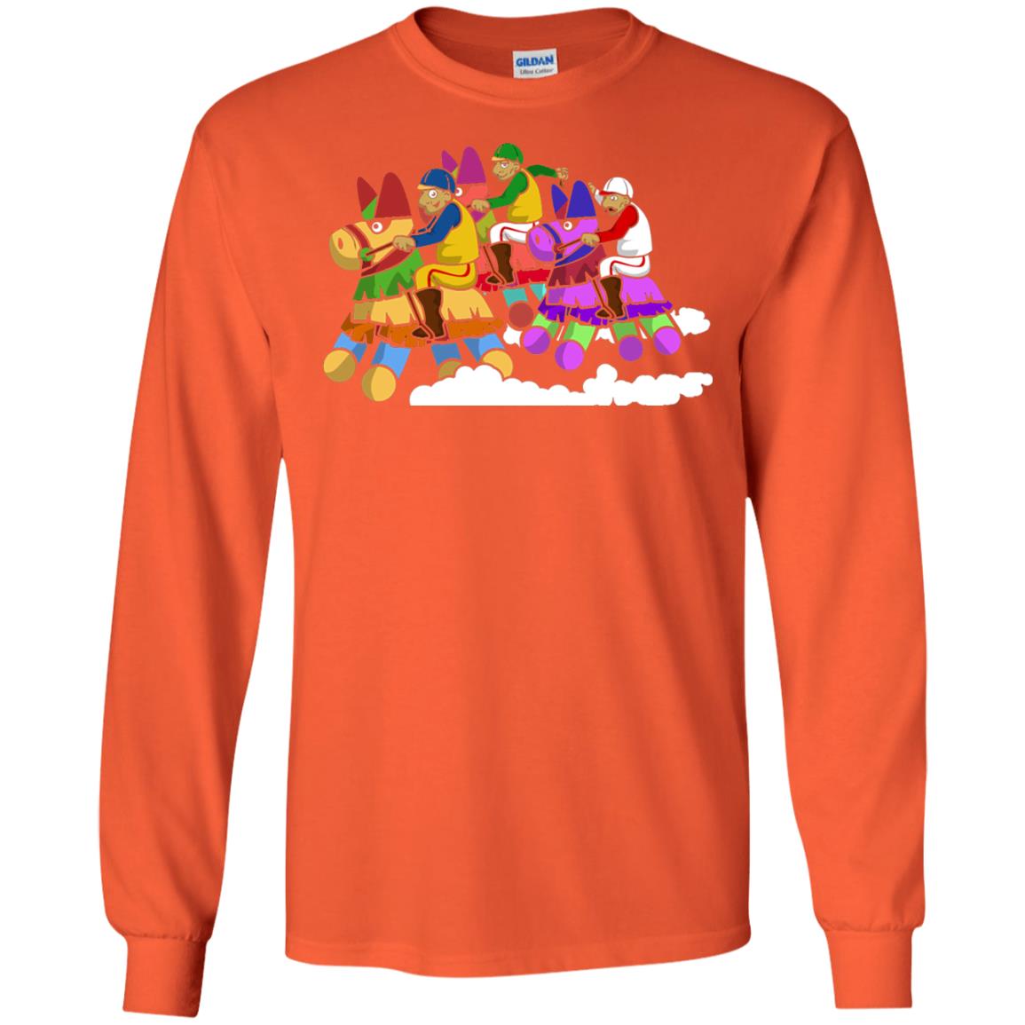 Derby Party Pinata Jockeys Cinco De Mayo Horse Race Shirt Orange