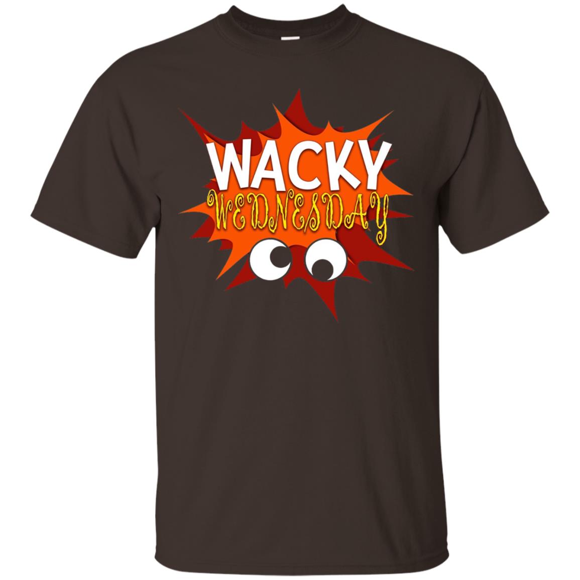 Wacky Wednesday Googly Eyes Silly T-shirt Dark Chocolate
