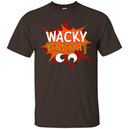 Wacky Wednesday Googly Eyes Silly T-shirt Dark Chocolate