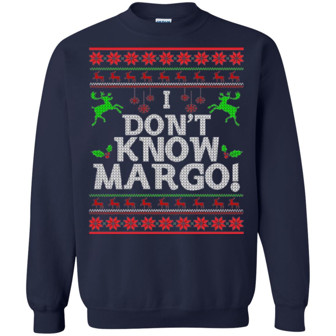 Christmas T-shirt I Don't Know Margo Navy