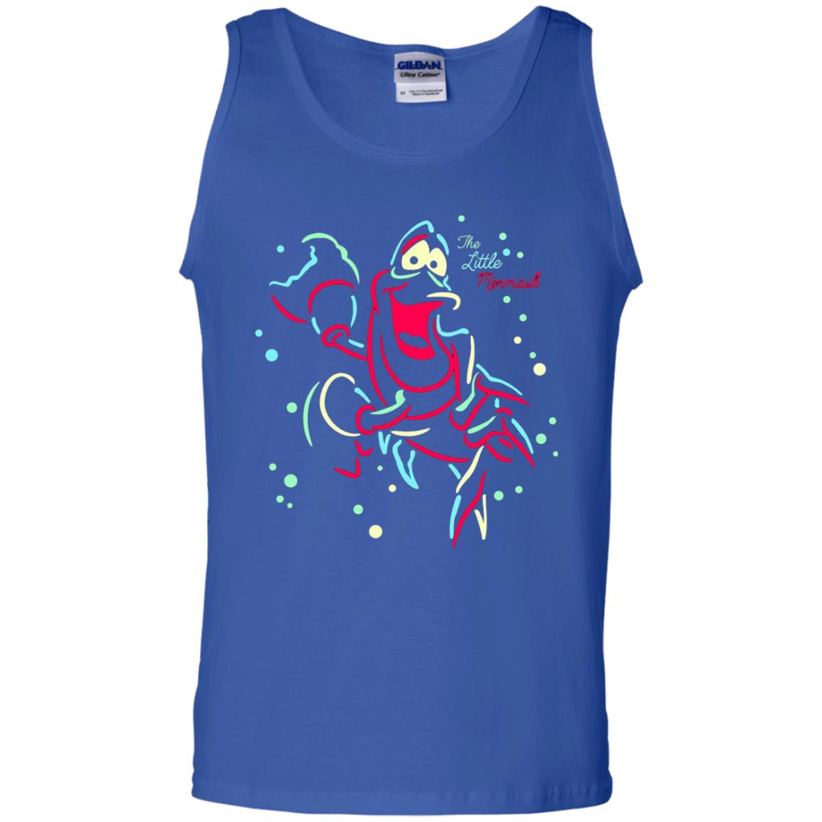 Disney Little Mermaid Neon Sebastian Graphic T-shirt Royal