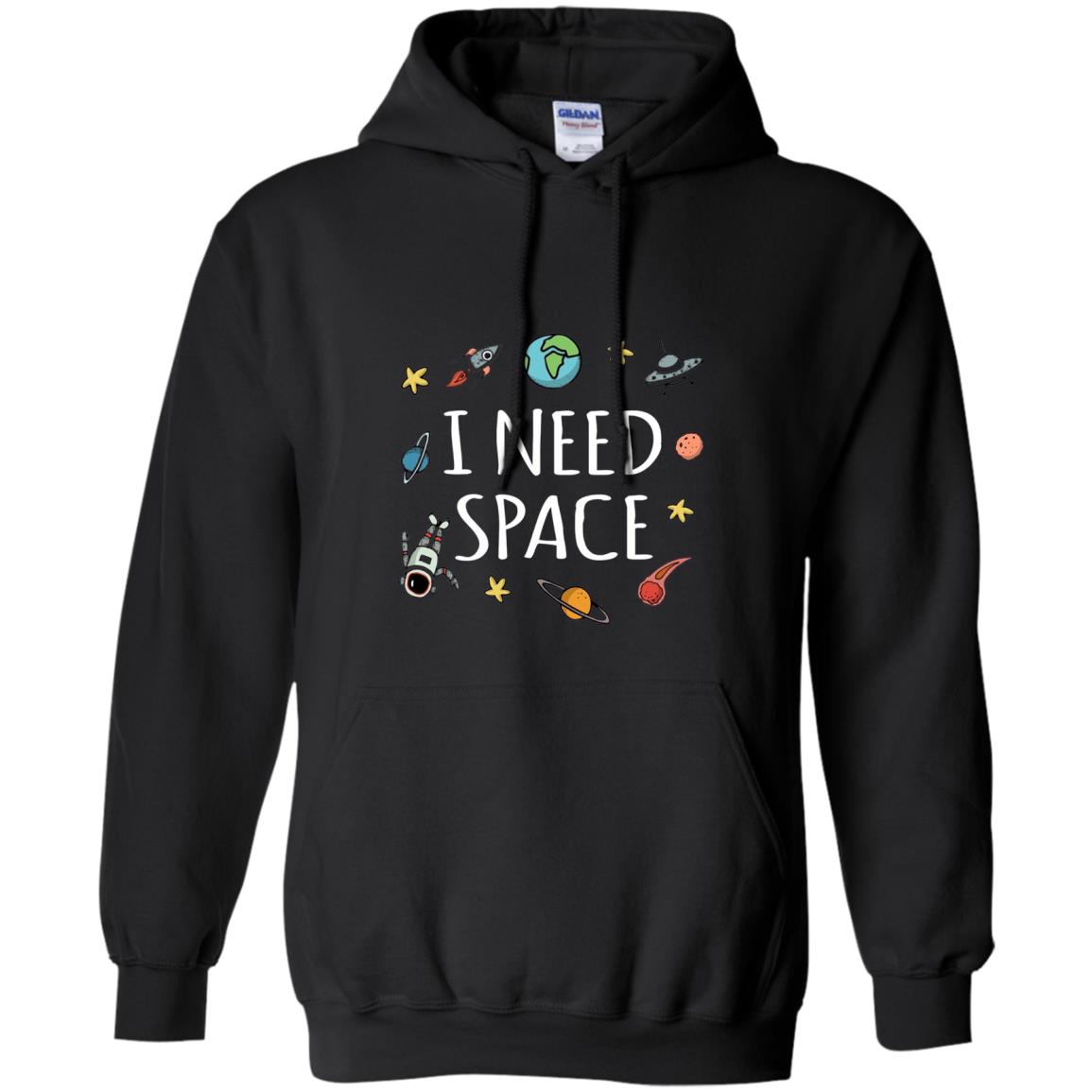 Funny I Need Space T-shirt Black