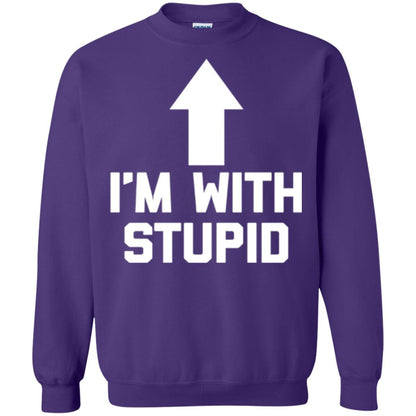 Im With Stupid T-shirt Purple