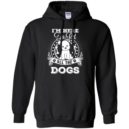 Dog Lover T-shirt I'm Here To Pet All The Dogs Black