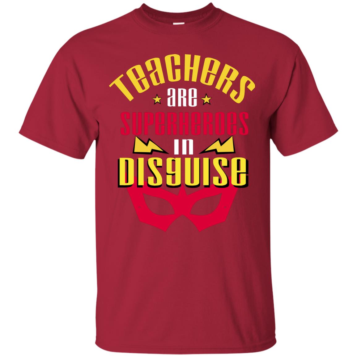 Teachers Are Superheroes In Disguise Movie Fan T-shirt Cardinal