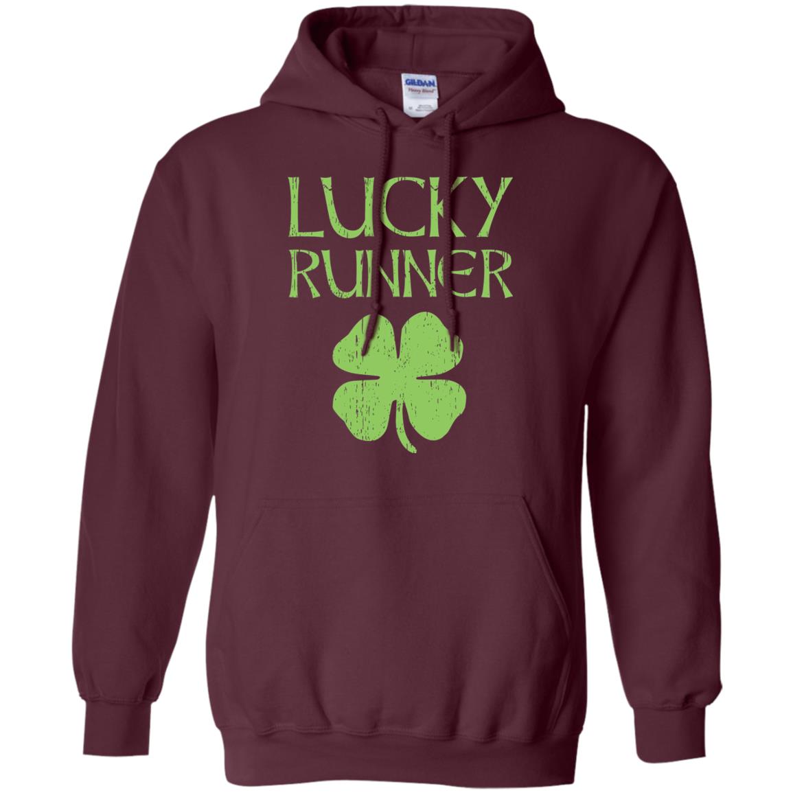 Irish Running Lucky Runners St. Patrick_s Day T-shirt Maroon