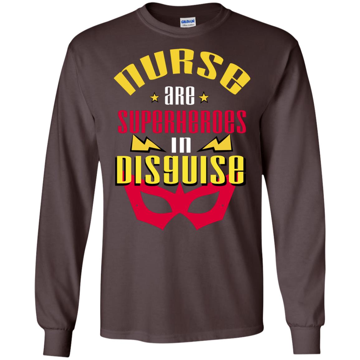 Nurse Are Superheroes In Disguise Movie Fan T-shirt Dark Chocolate