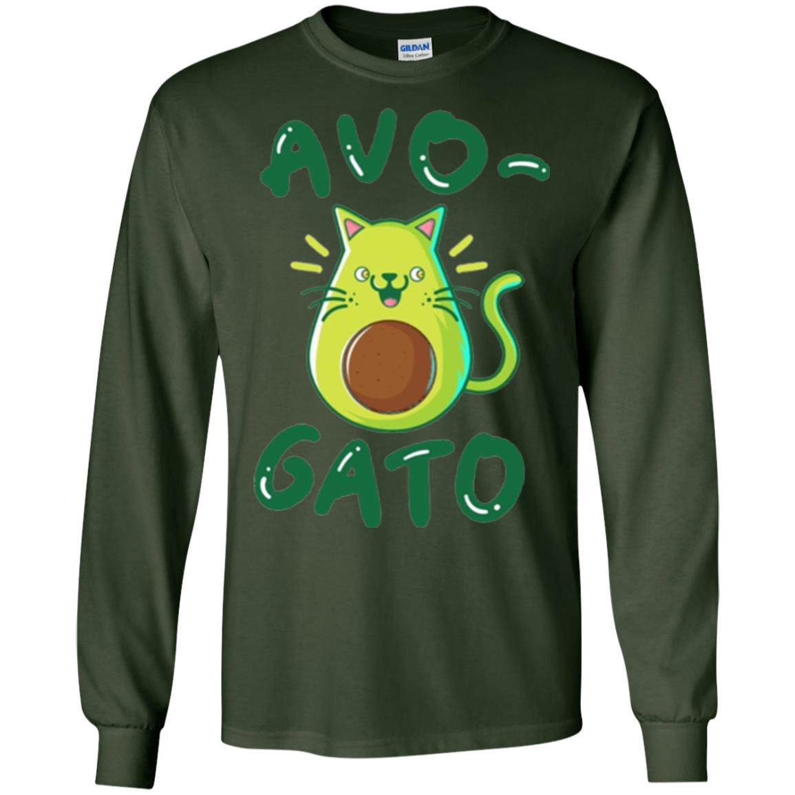 Cat Lovers T-shirt Avocado Avogato Forest Green