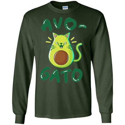 Cat Lovers T-shirt Avocado Avogato Forest Green