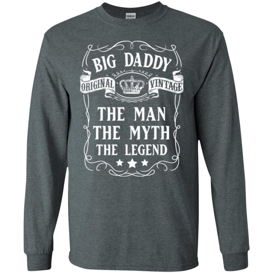 Big Daddy Original Vintage The Man Myth Legend Grandfather T-shirt Dark Heather