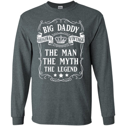 Big Daddy Original Vintage The Man Myth Legend Grandfather T-shirt Dark Heather