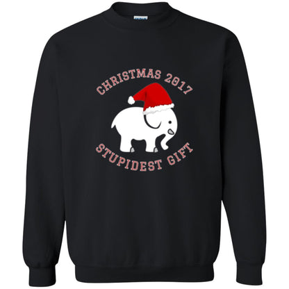 Christmas T-shirt White Elephant Christmas 2017 Stupidest Gift Black