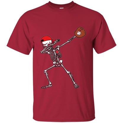 Dabbing Skeleton Baseball Lover T-shirt Cardinal