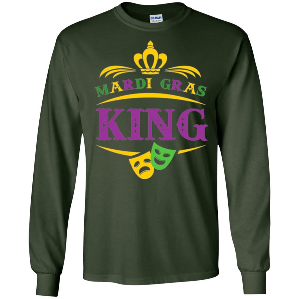Mardi Gras King Gift T-shirt Forest Green