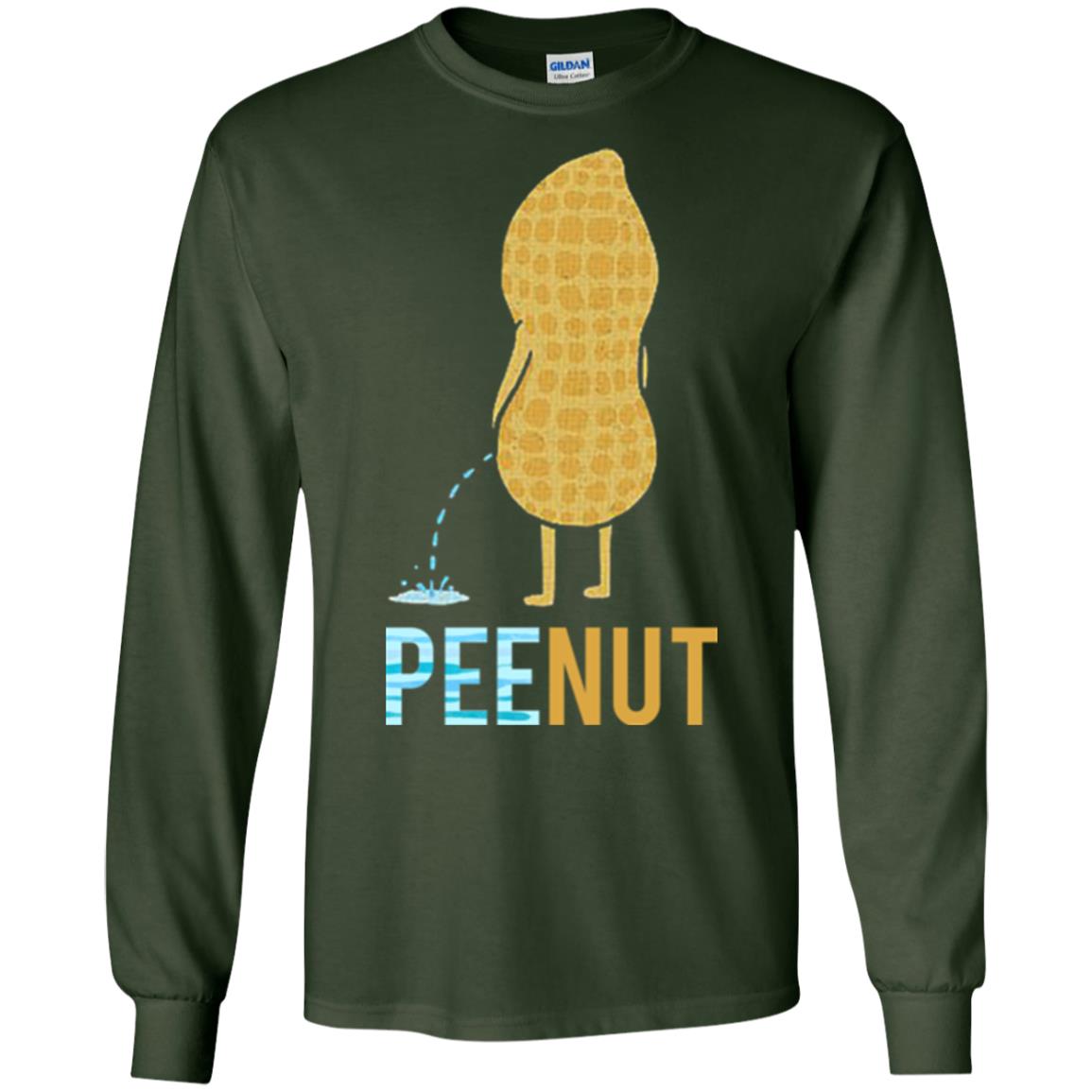 Funny Peenut Gift Shirt For Cool Boys Forest Green