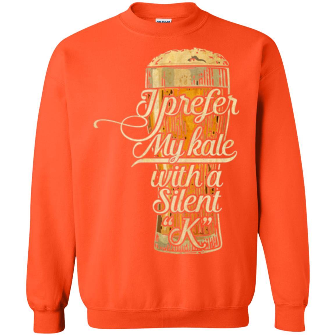 Beer Lover T-shirt I Prefer My Kale With A Silent K Orange