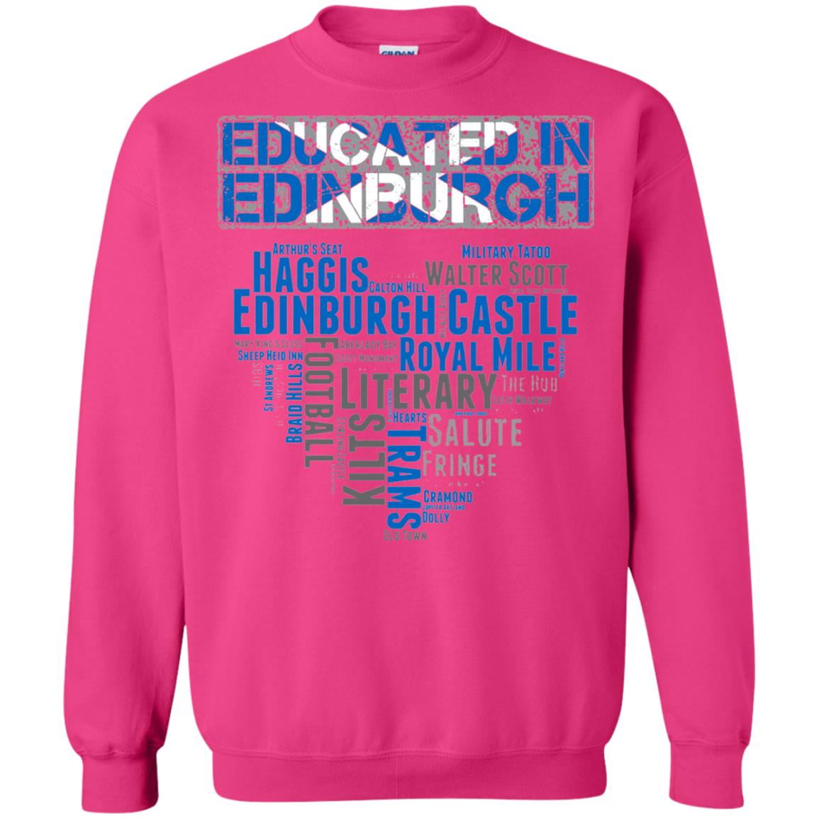 Edinburgh T-shirt Educated In Edinburgh Heliconia