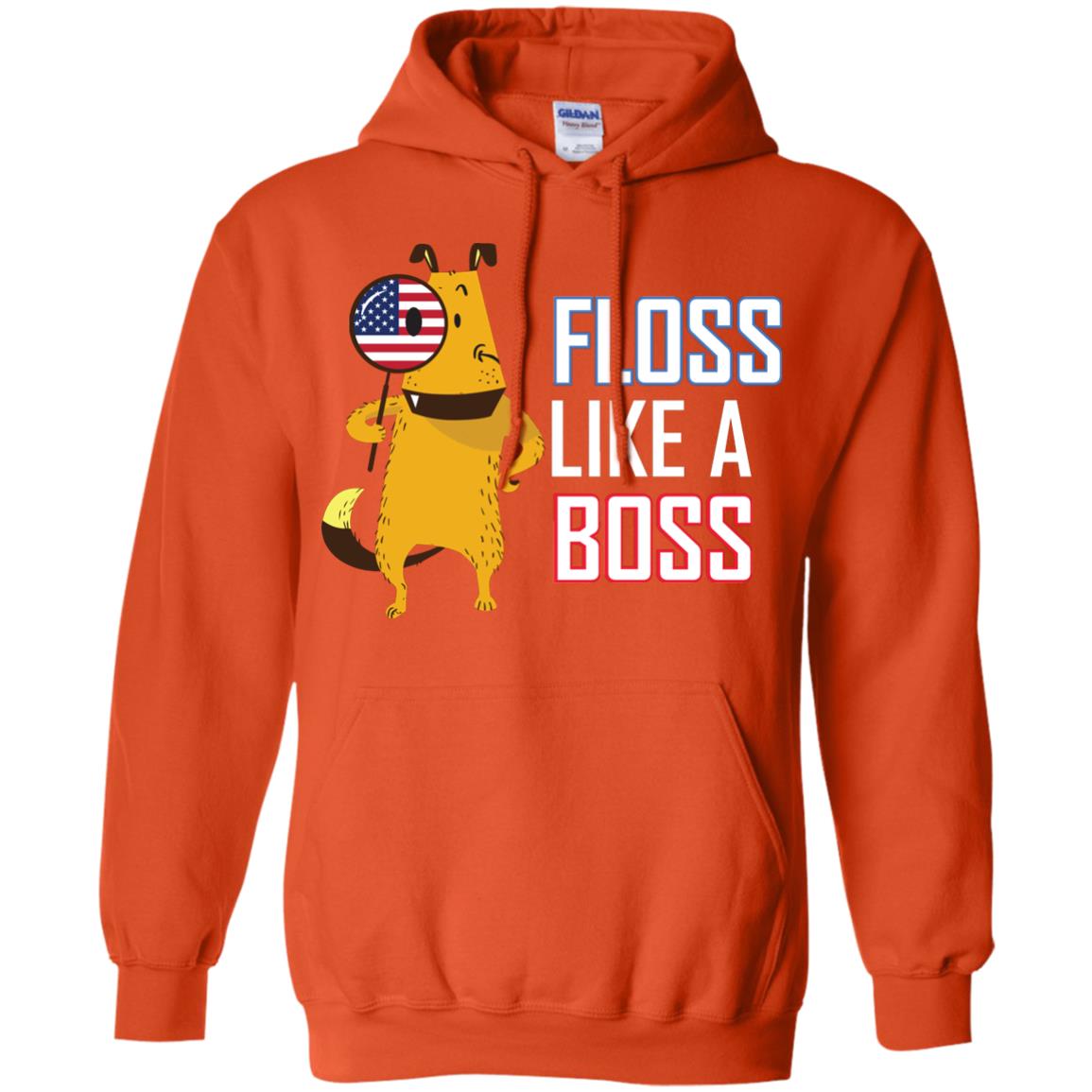 Floss Like A Boss Dog Shirt Orange