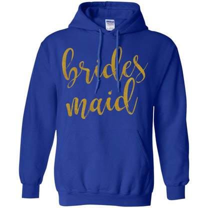 Bridesmaid Gold Glitter Bridal Shower T-shirt Royal