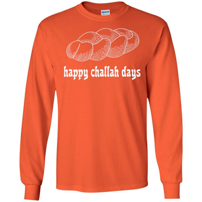 Baker T-shirt Happy Challah Days T-shirt Orange