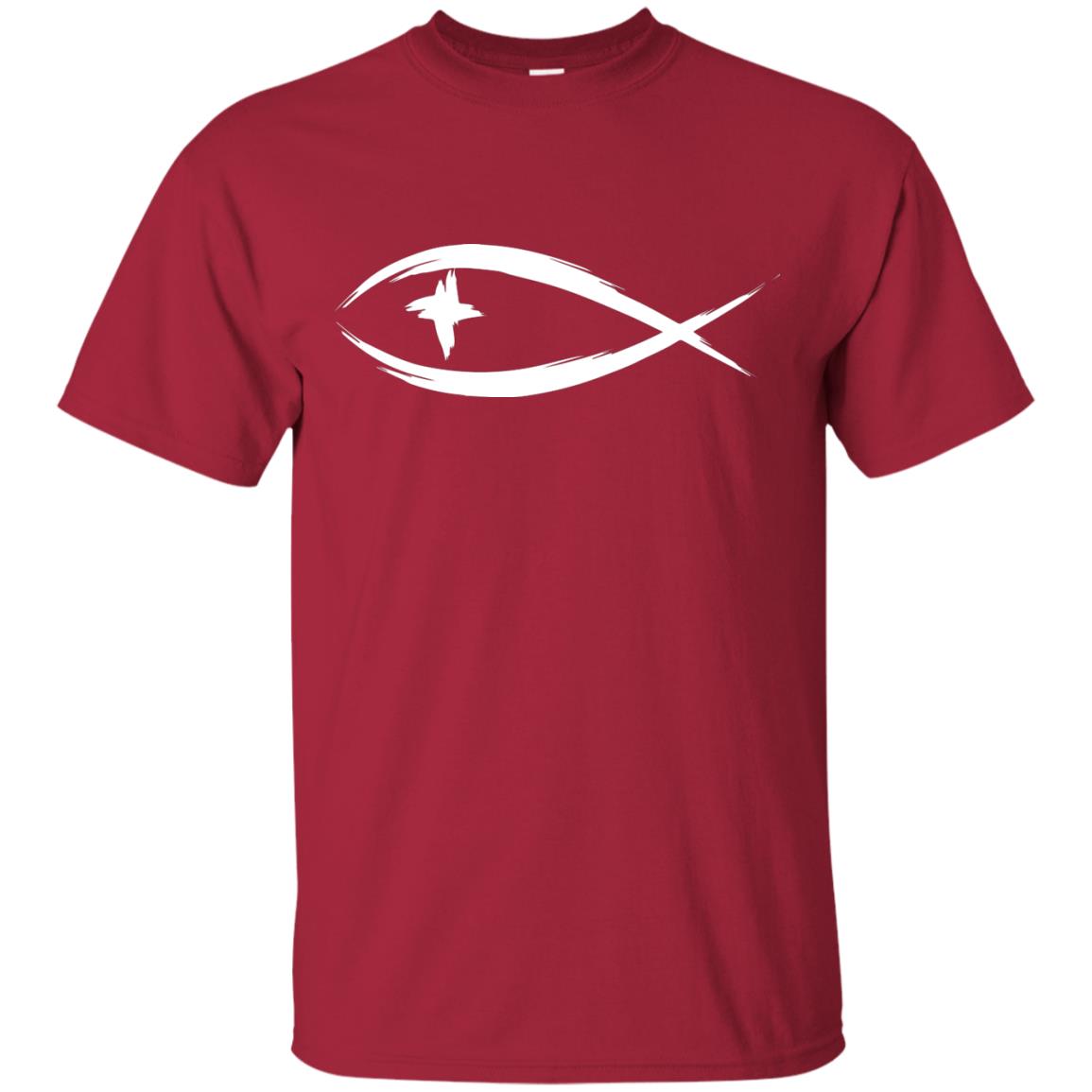 Jesus Fish Christian Shirt Cardinal