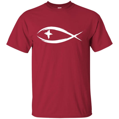 Jesus Fish Christian Shirt Cardinal