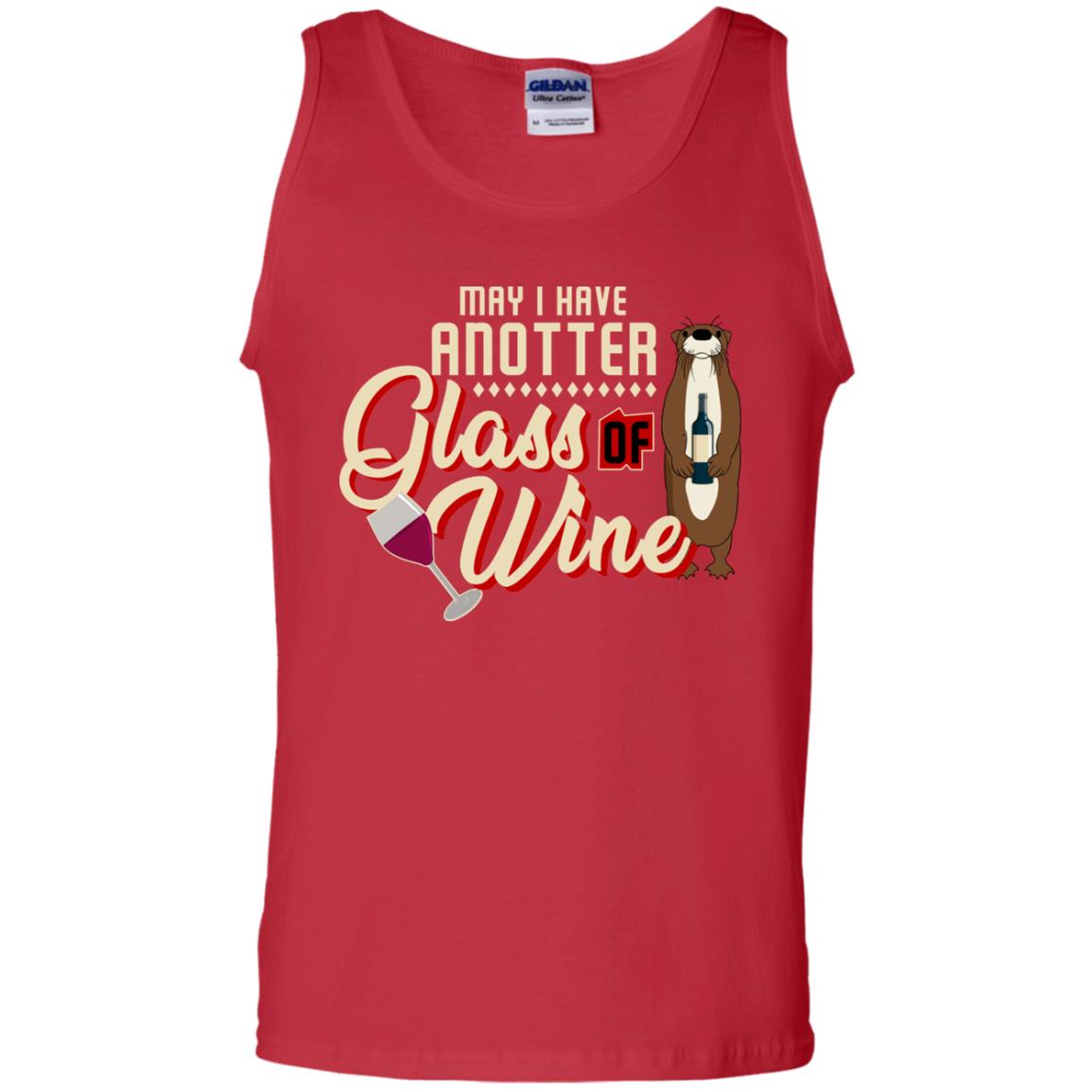 May I Have Anotter Glass Of Wine Funny Otter Shirt For Drinking Lovers Red