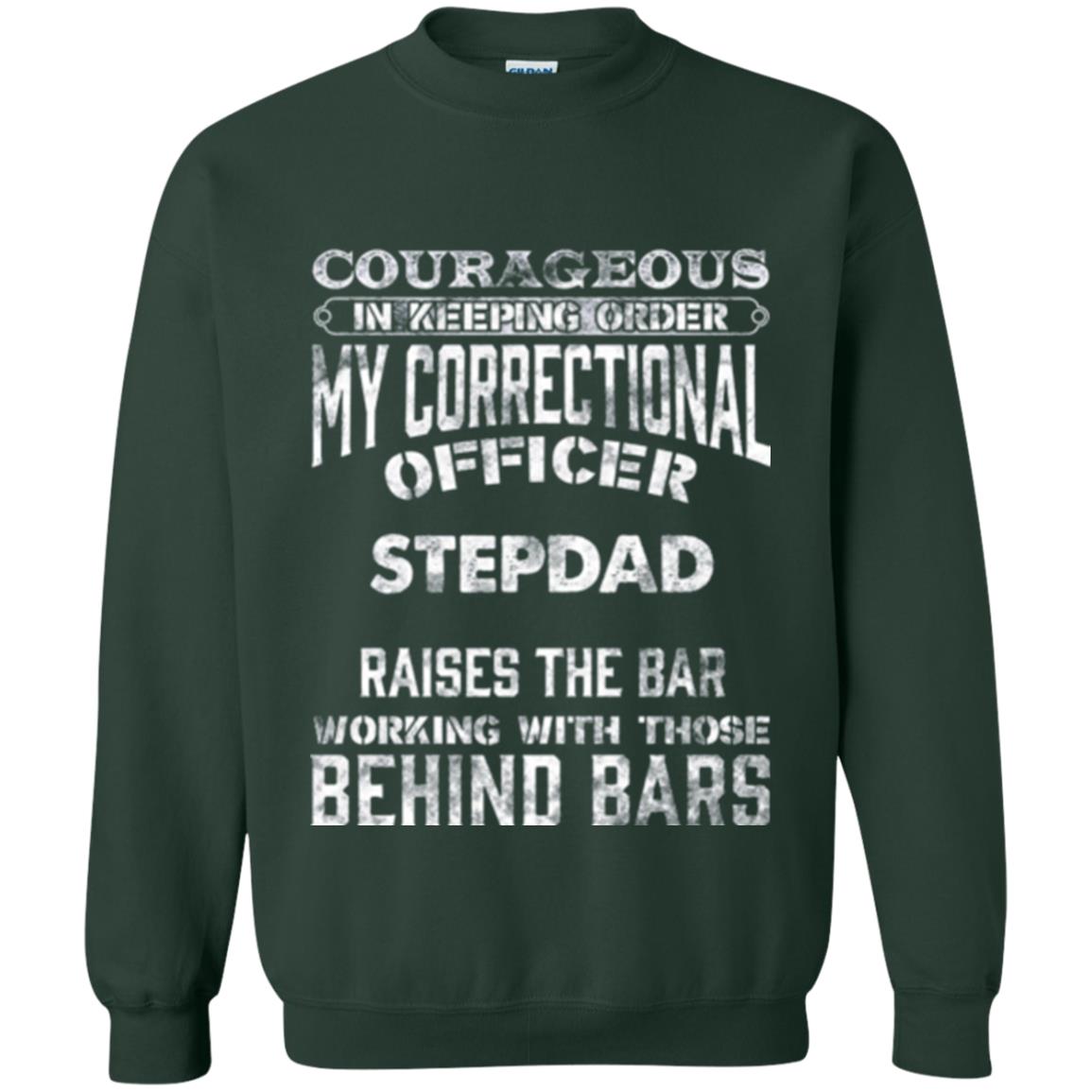 Daddy T-shirt Correctional Officer Step Dad Support Forest Green